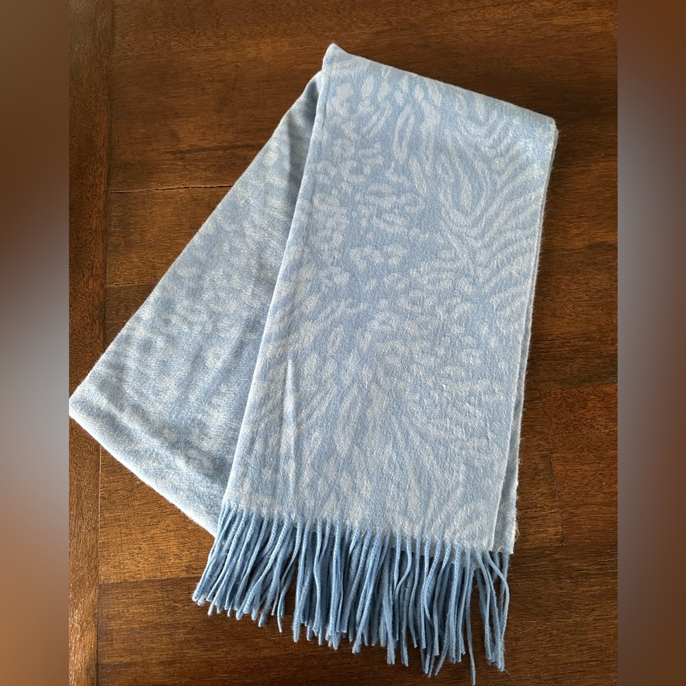 Nordstrom Two Tone Blue Cashmere Wrap